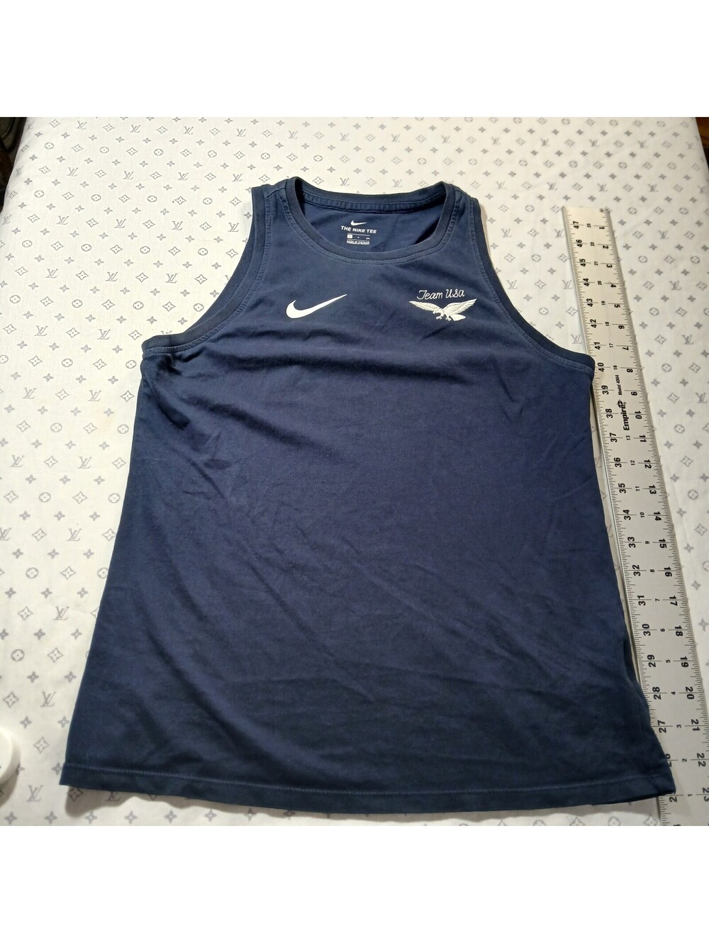 Nike Team USA Eagle Tank Top Navy Sleeveless Graphic Shirt Size S